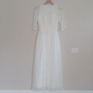 White Maxi Handmade Wedding Dress 4